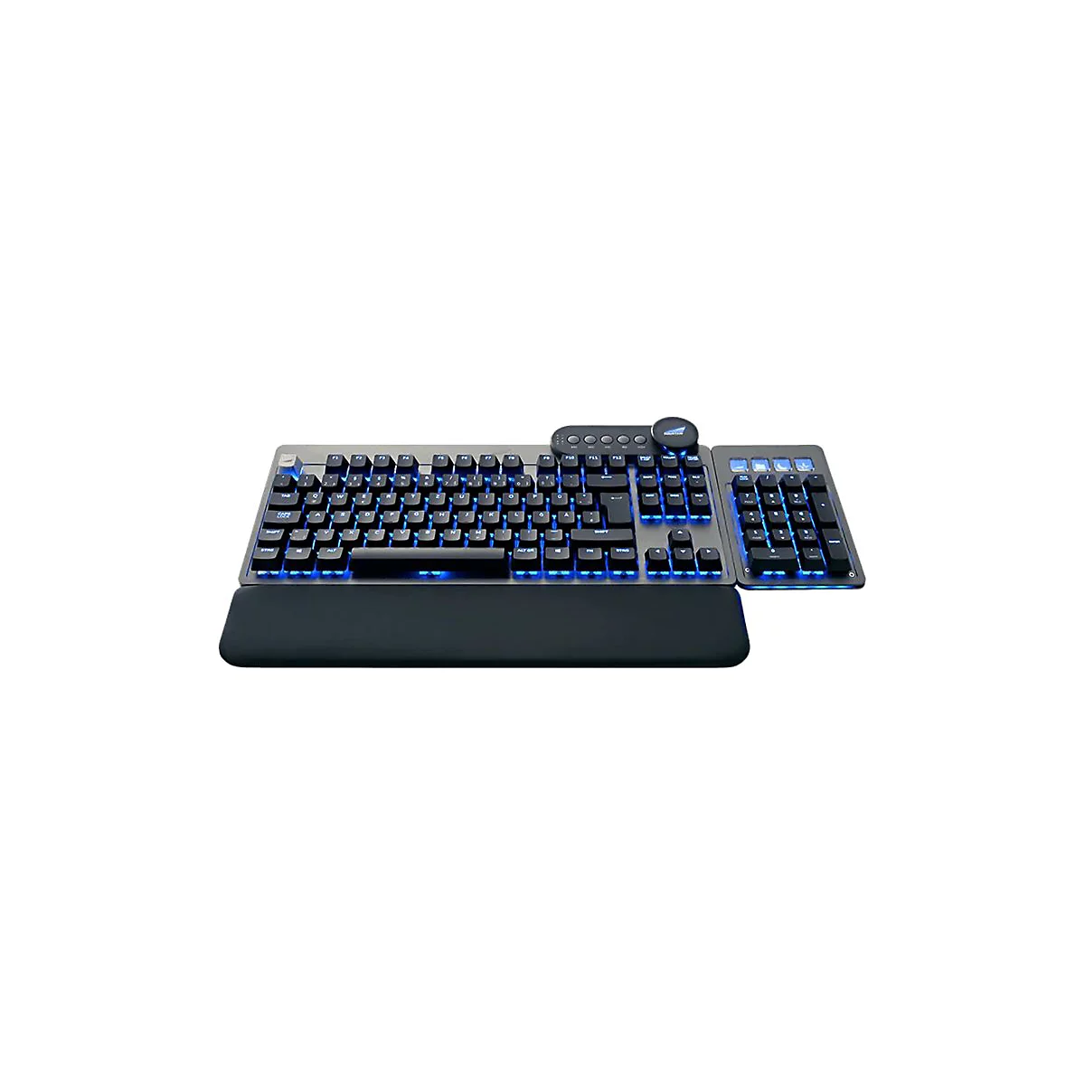Mountain Everest Max - Tastatur - mit Mediendock - Hintergrundbeleuchtung - USB-C - QWERTZ