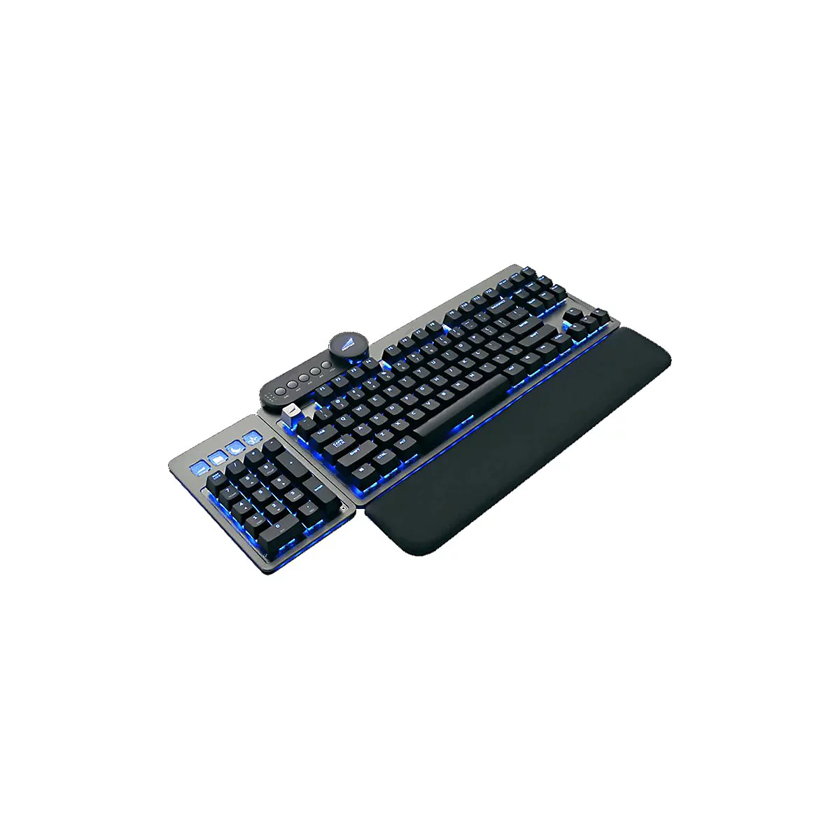Mountain Everest Max - Tastatur - mit Mediendock - Hintergrundbeleuchtung - USB-C - QWERTZ