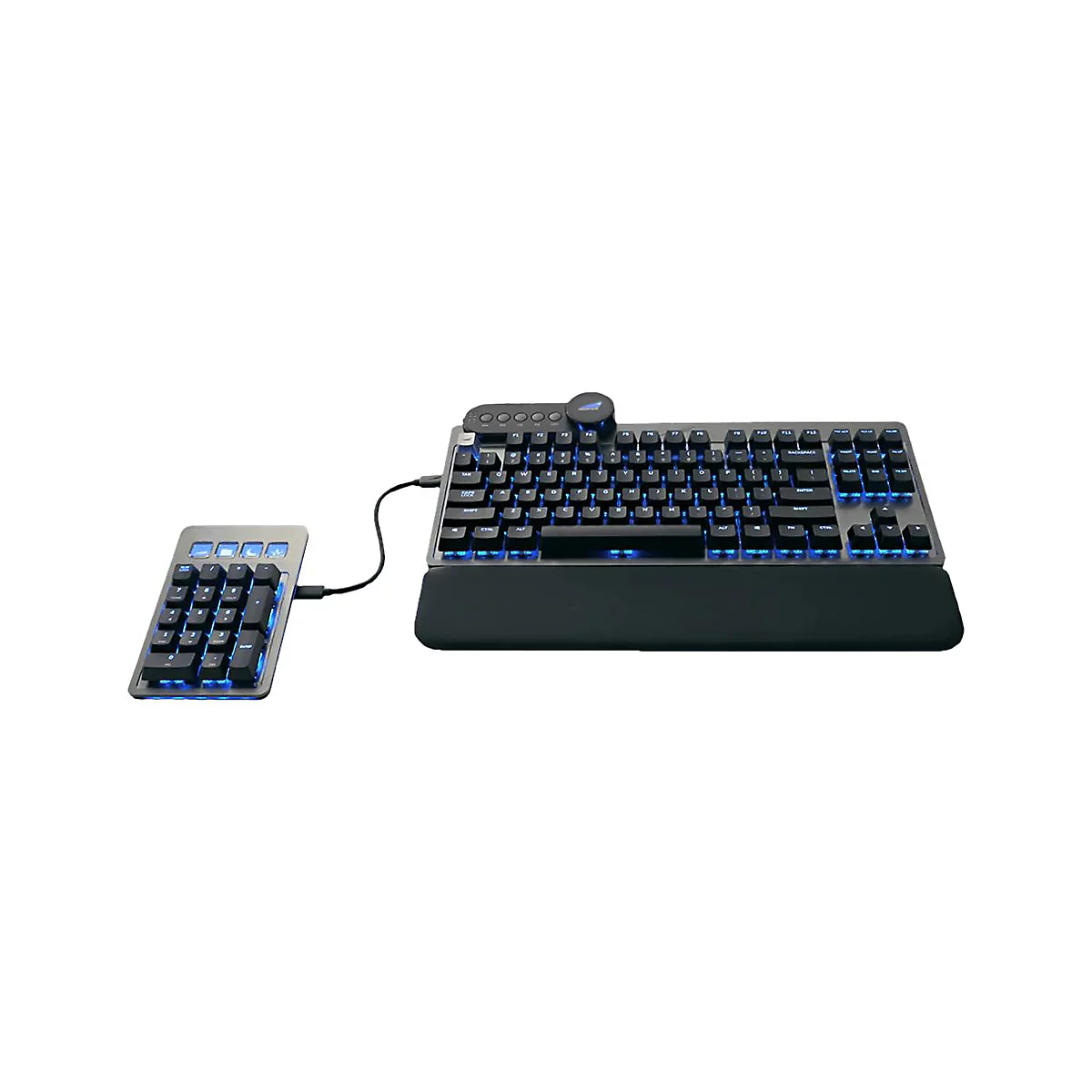 Mountain Everest Max - Tastatur - mit Mediendock - Hintergrundbeleuchtung - USB-C - QWERTZ