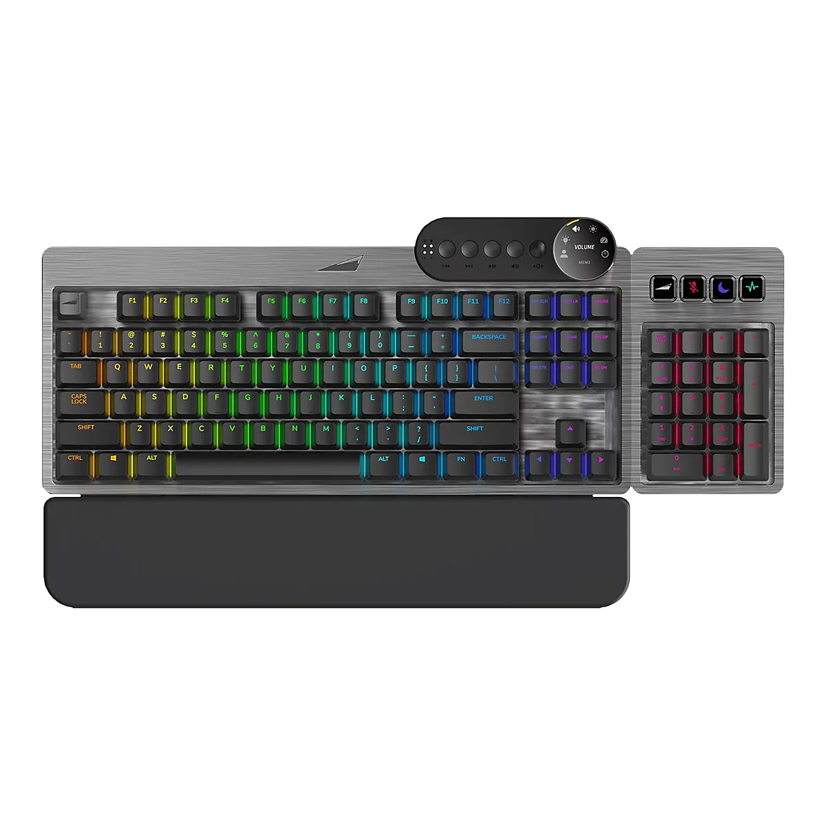 Mountain Everest Max - Tastatur - mit Mediendock - Hintergrundbeleuchtung - USB-C - QWERTZ