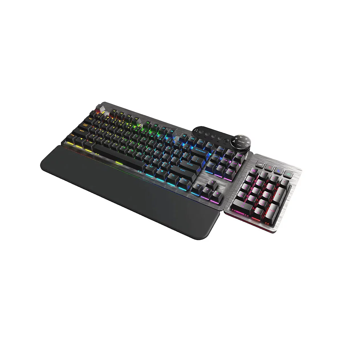 Mountain Everest Max - Tastatur - mit Mediendock - Hintergrundbeleuchtung - USB-C - QWERTZ