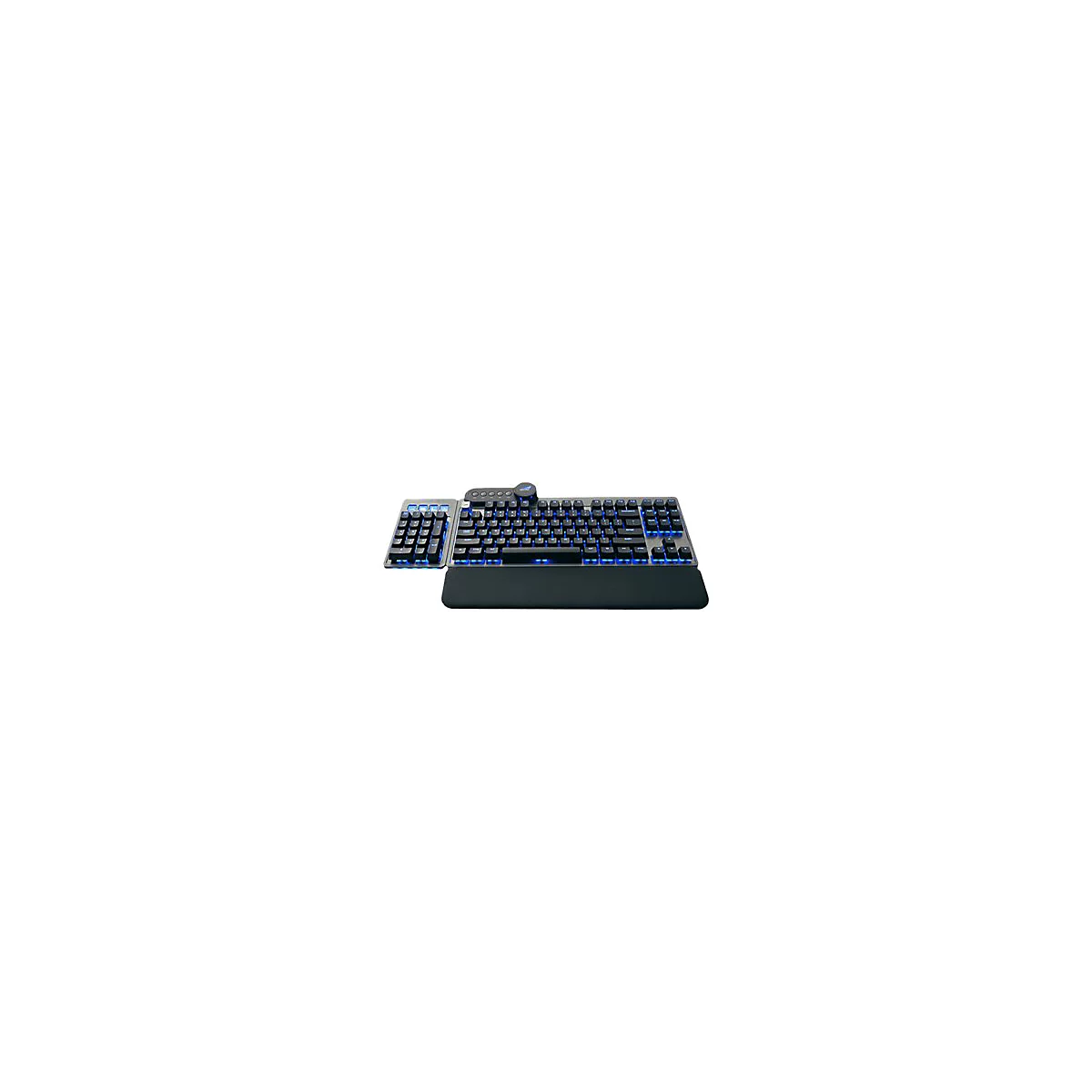 Mountain Everest Max - Tastatur - mit Mediendock - Hintergrundbeleuchtung - USB-C - QWERTZ