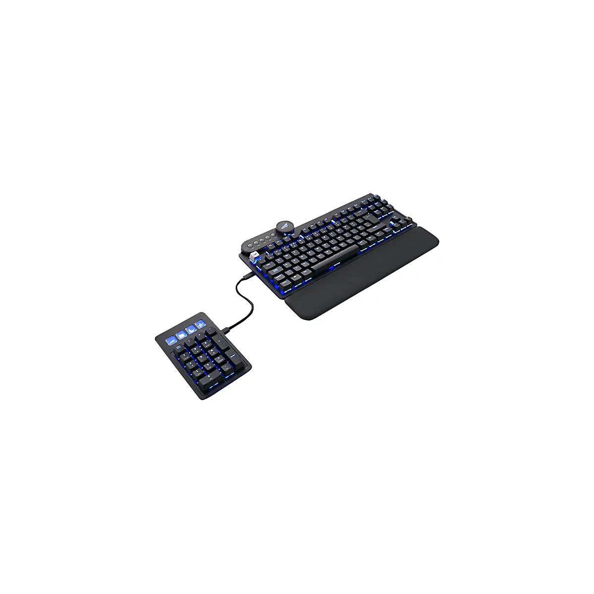 Mountain Everest Max - Tastatur - mit Mediendock - Hintergrundbeleuchtung - USB-C - QWERTZ