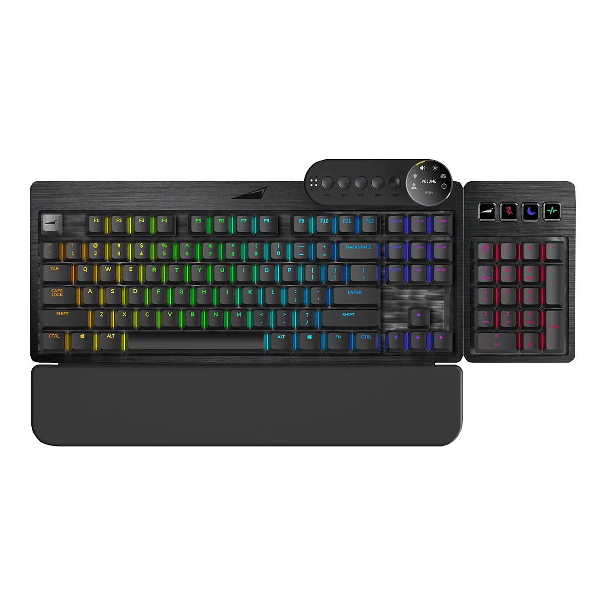 Mountain Everest Max - Tastatur - mit Mediendock - Hintergrundbeleuchtung - USB-C - QWERTZ
