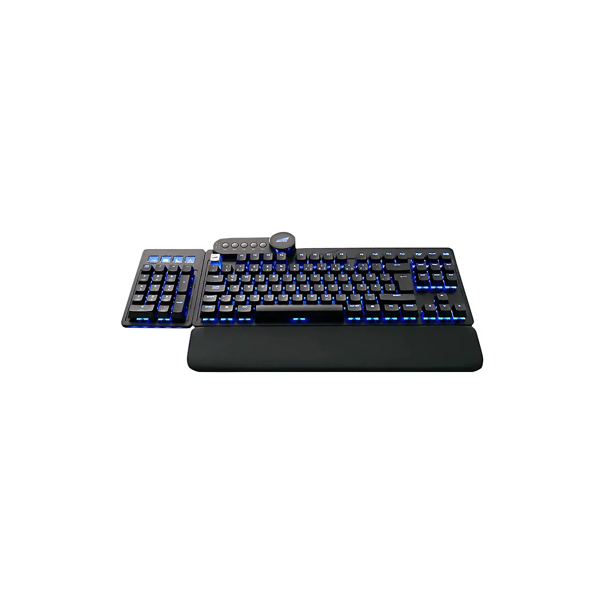 Mountain Everest Max - Tastatur - mit Mediendock - Hintergrundbeleuchtung - USB-C - QWERTZ