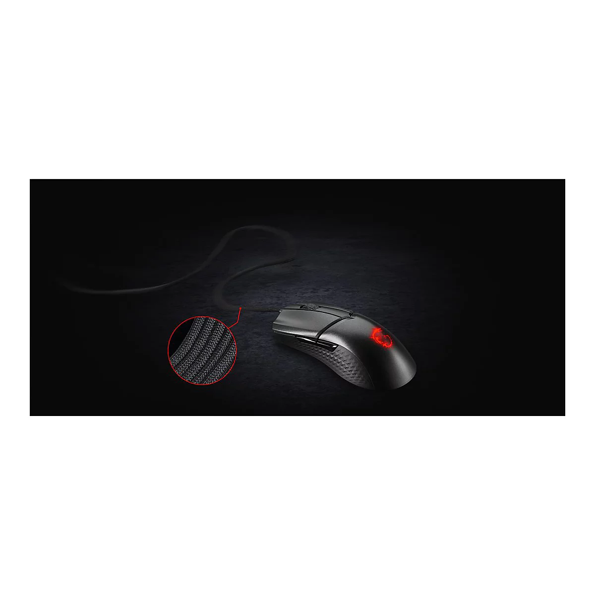 MSI Clutch GM31 - Maus - ergonomisch - optisch - 6 Tasten - kabellos