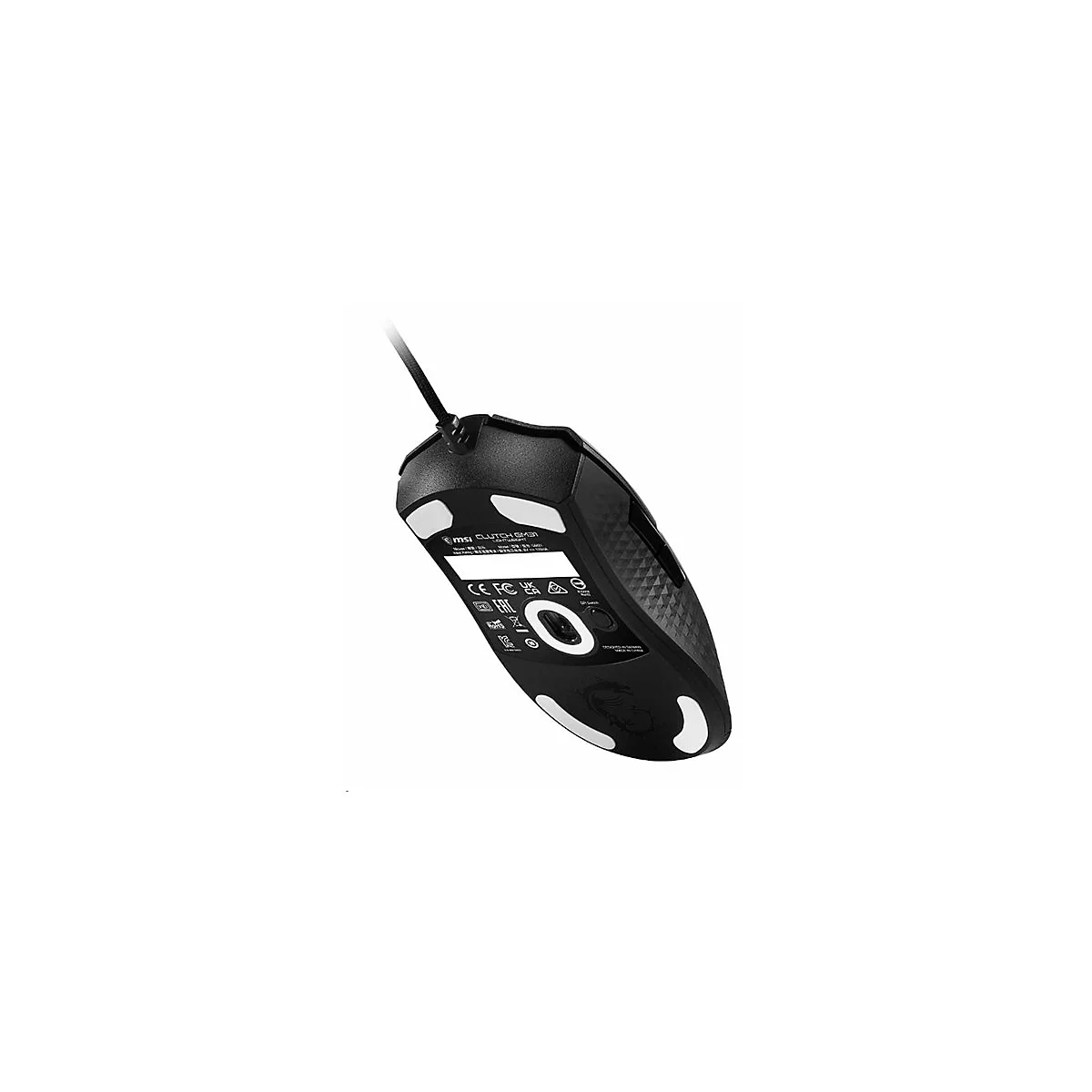 MSI Clutch GM31 - Maus - ergonomisch - optisch - 6 Tasten - kabellos