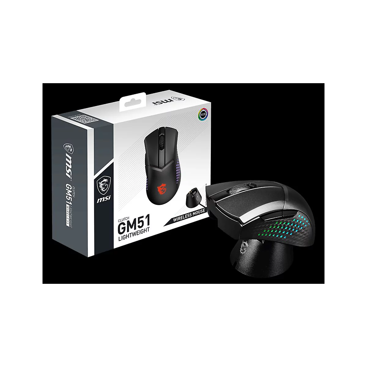 MSI Clutch GM51 - Maus - leicht - Für Rechtshänder - optisch - 6 Tasten