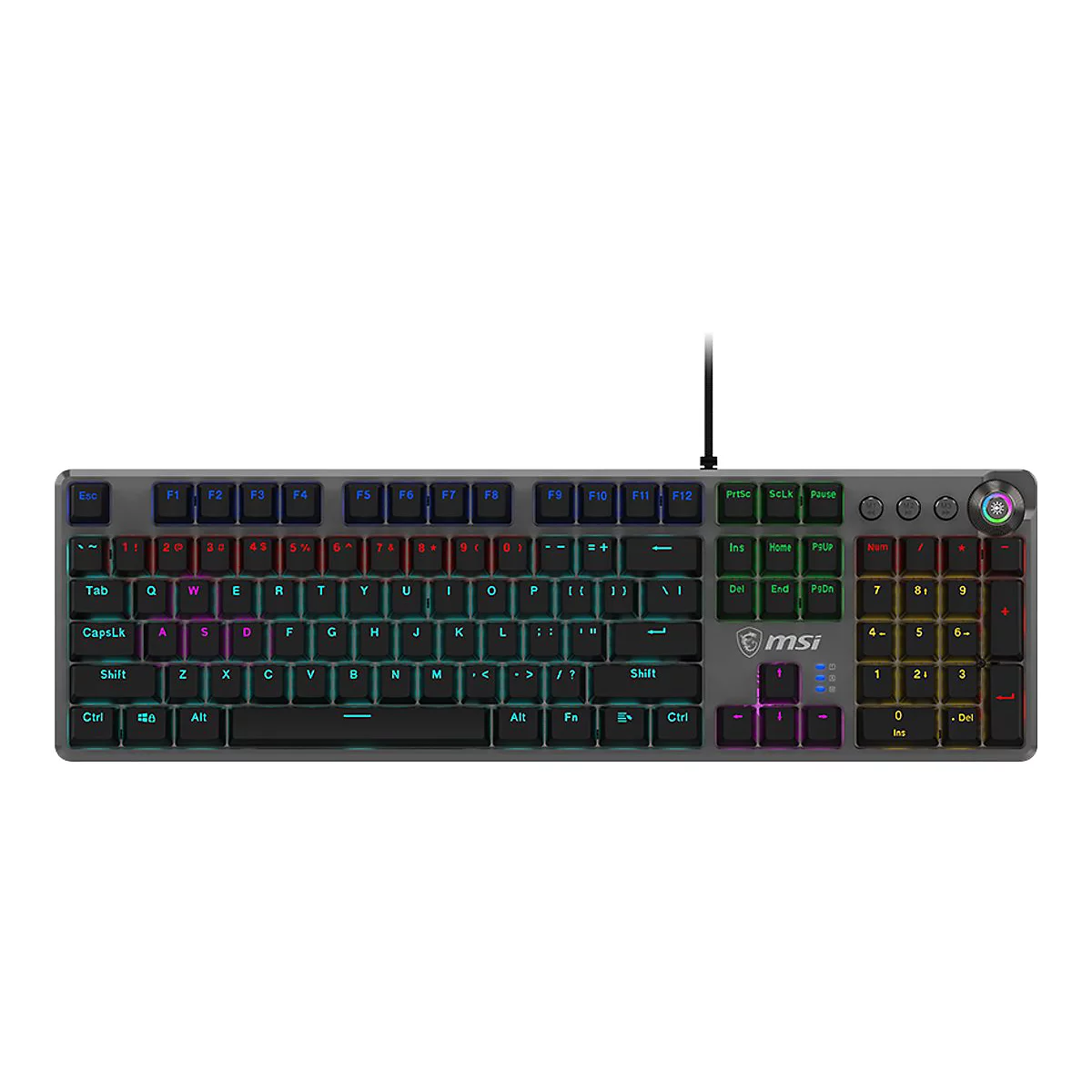 MSI FORGE GK310 - Tastatur - Hotswap-fähig - Hintergrundbeleuchtung - USB - Tastenschalter: roter Schalter