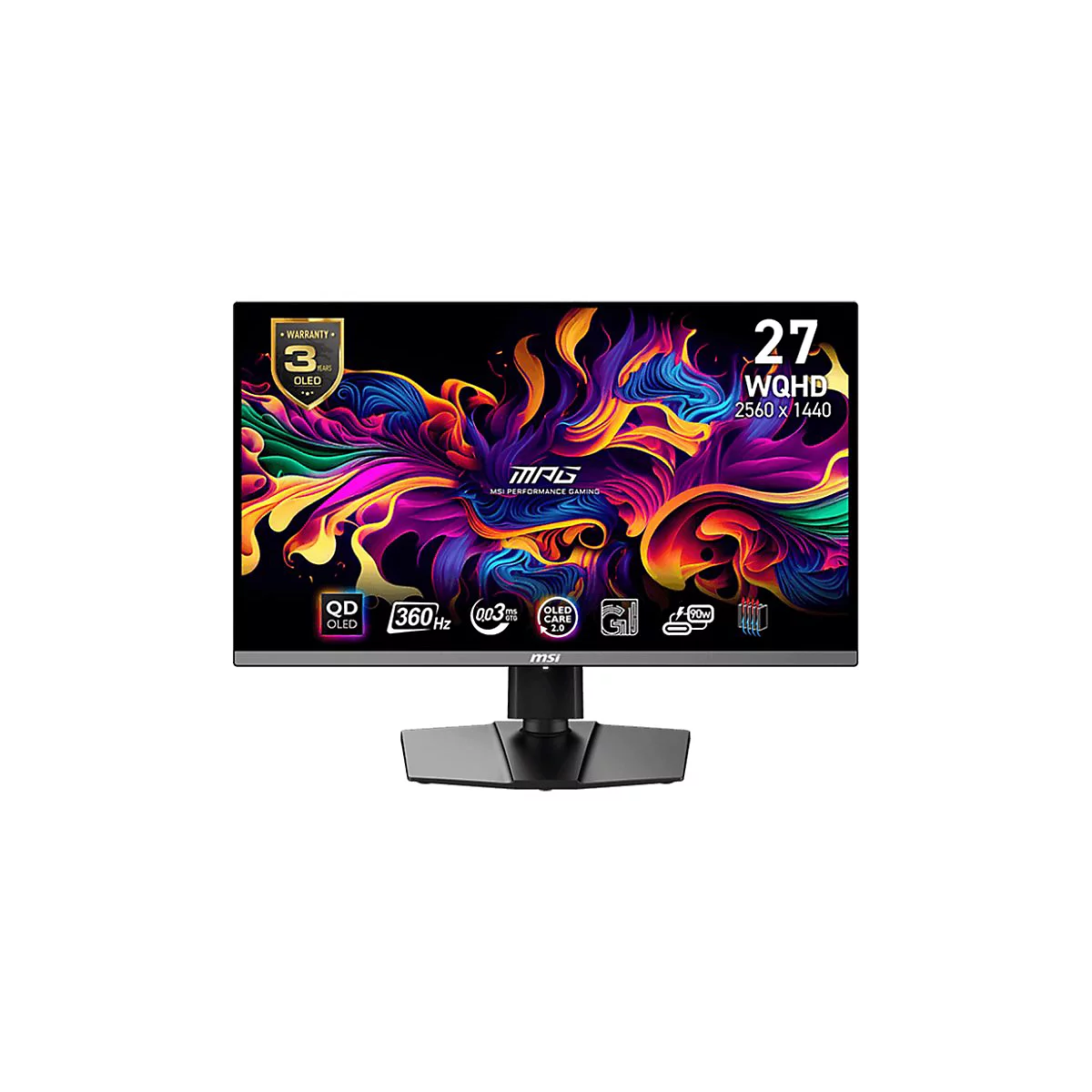 MSI MPG 271QRXDE QD-OLED - OLED-Monitor - Gaming - 67.3 cm (26.5') - 2560 x 1440 WQHD @ 360 Hz - 1000 cd/m²