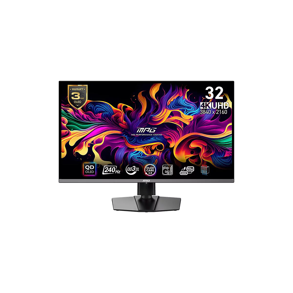 MSI MPG 321URXDE QD-OLED - OLED-Monitor - Gaming - 80 cm (31.5') - 3820 x 2160 4K @ 240 Hz - 1000 cd/m²