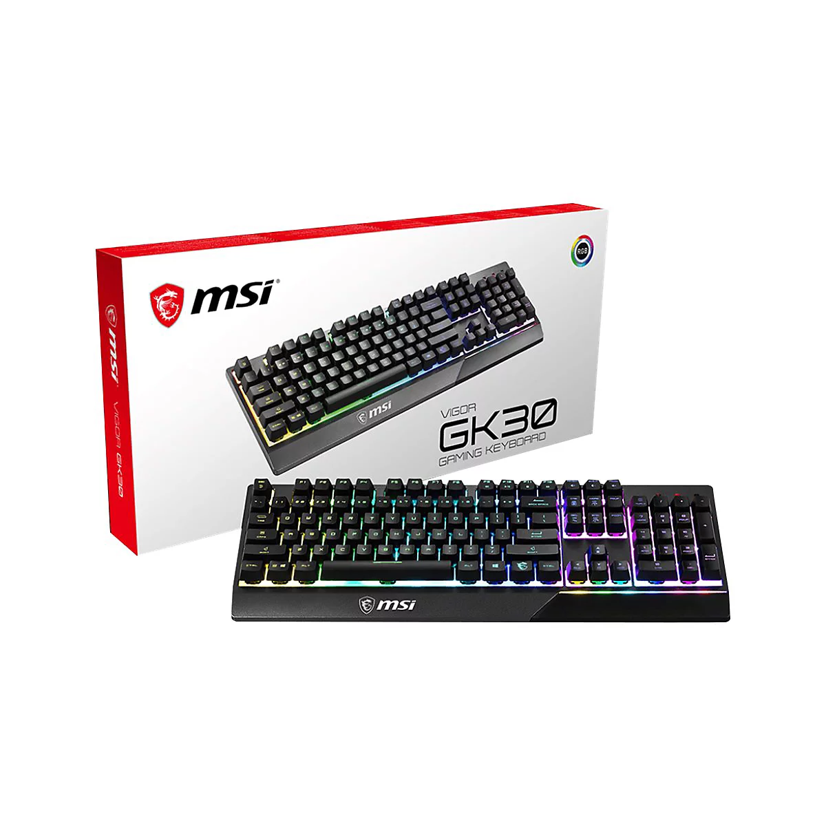 MSI Vigor GK30 - Tastatur - hintergrundbeleuchtet - USB - Deutsch