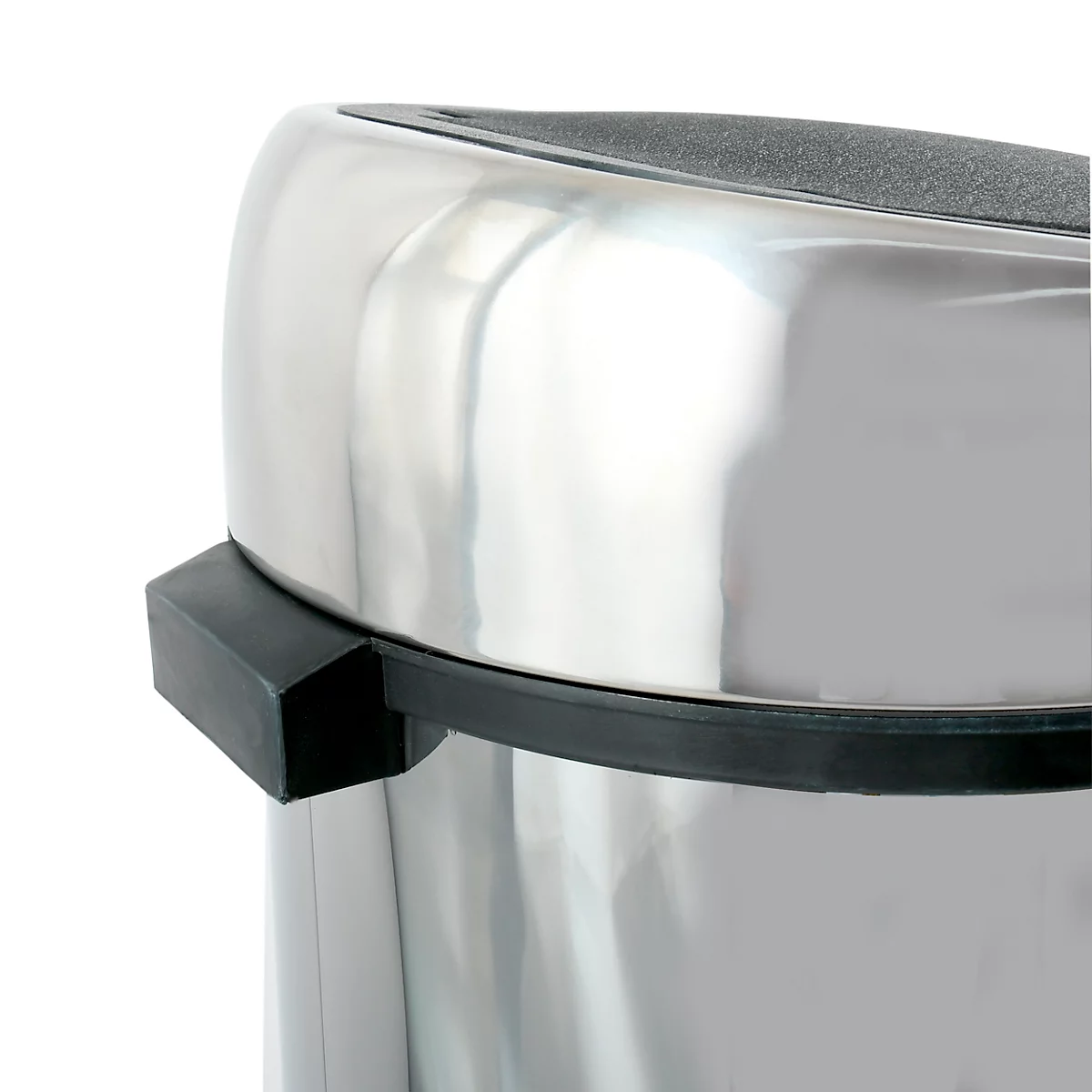 MSV Abfalleimer Touch, Soft-Close, Edelstahl, bis zu 30 Liter, B 310 x H 650 x T 310 mm, grau