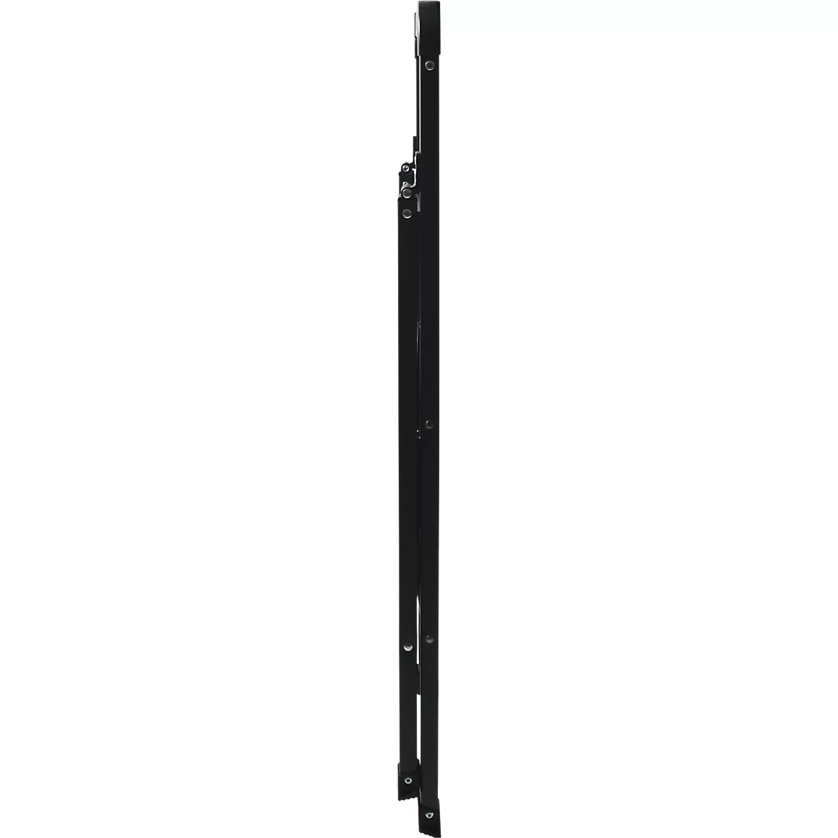 Un produit noir et allongé de forme rectangulaire, fond gris clair.