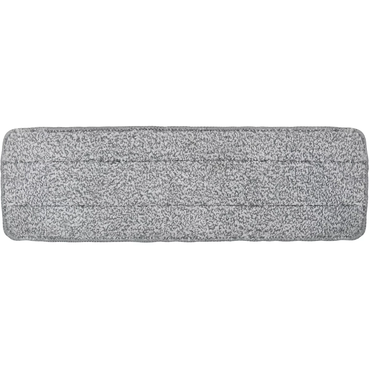 Tête de balai rectangulaire grise avec trois rayures horizontales, ressemblant à une éponge.