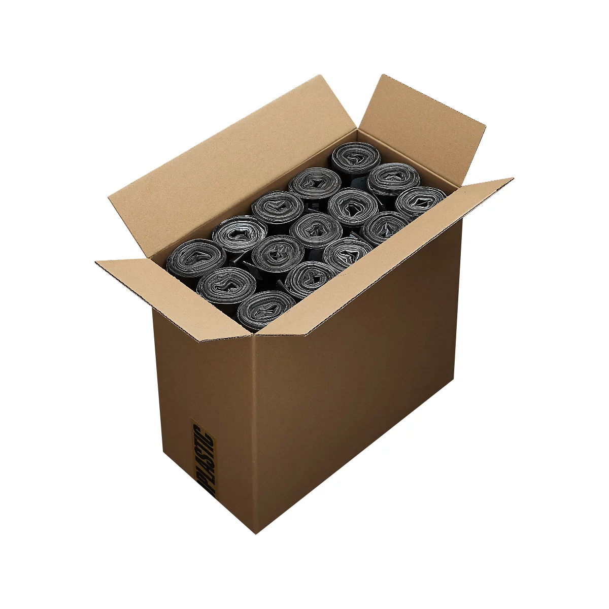 Müllbeutel Wildplastic® WILDBAG, Volumen 120 l, Stärke 35 µm, zu 100 % recycelbar, Recycling-LDPE, transparent, 15 Rollen à 10 Beutel