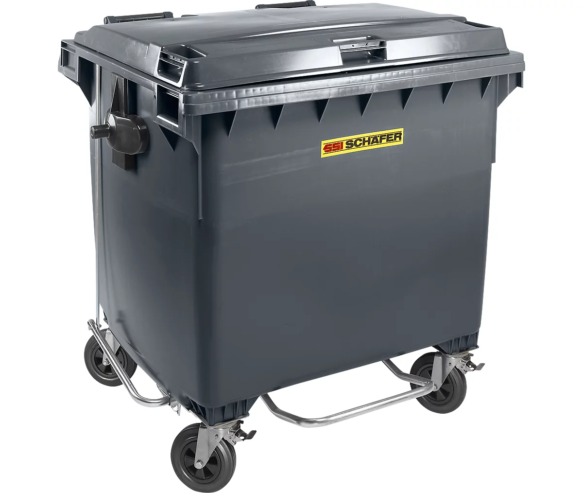 Müllcontainer MGB 1100 FDP, Kunststoff, 1100 l, anthrazit
