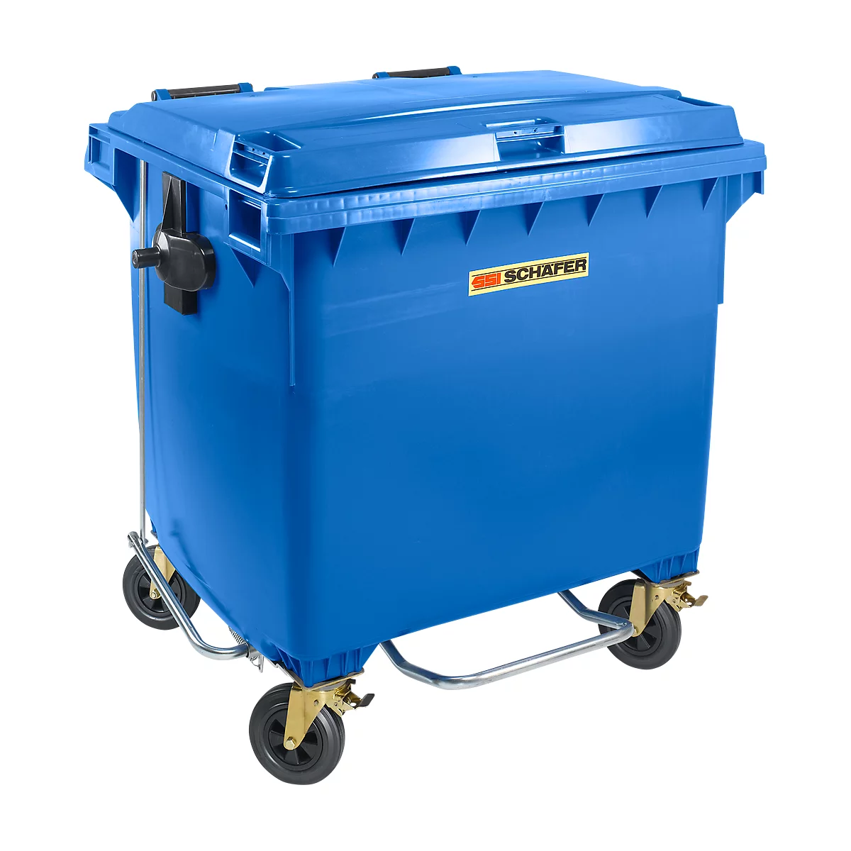 Müllcontainer MGB 1100 FDP, Kunststoff, 1100 l, blau