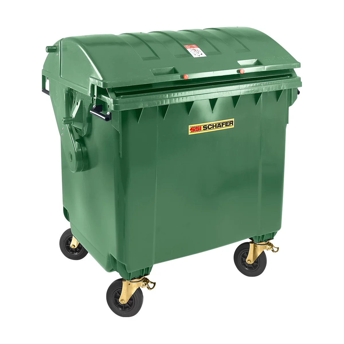 Müllcontainer MGB 1100 RD, Kunststoff, Runddeckel, 1100 l, grün