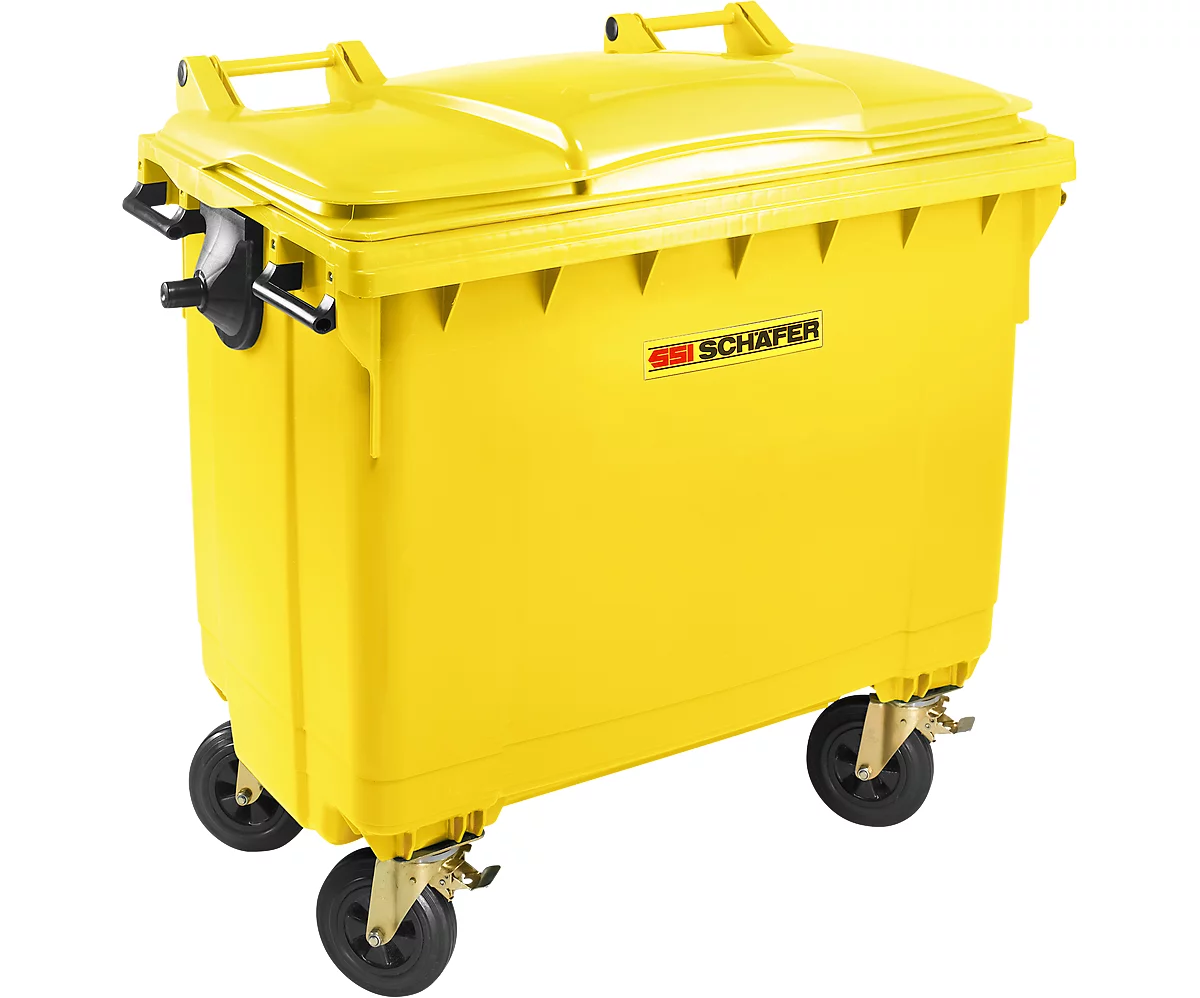 Müllcontainer MGB 660 FD, Kunststoff, 660 l, gelb