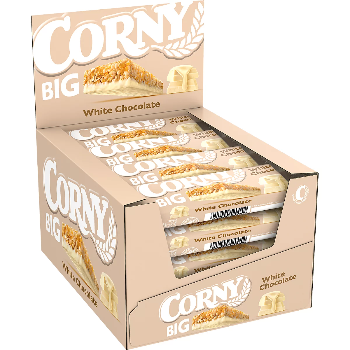 Müsliriegel Corny Big White Chocolate, Karton mit 24 Riegel je 40 g
