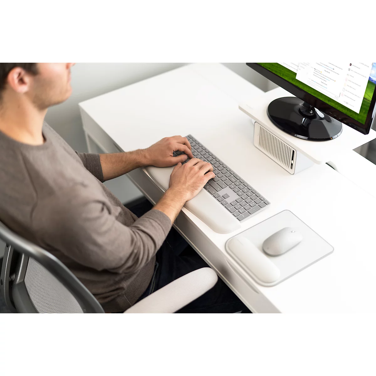 Muismat Kensington ErgoSoft, met gepolsterde polssteun, high performance oppervlak, grijs
