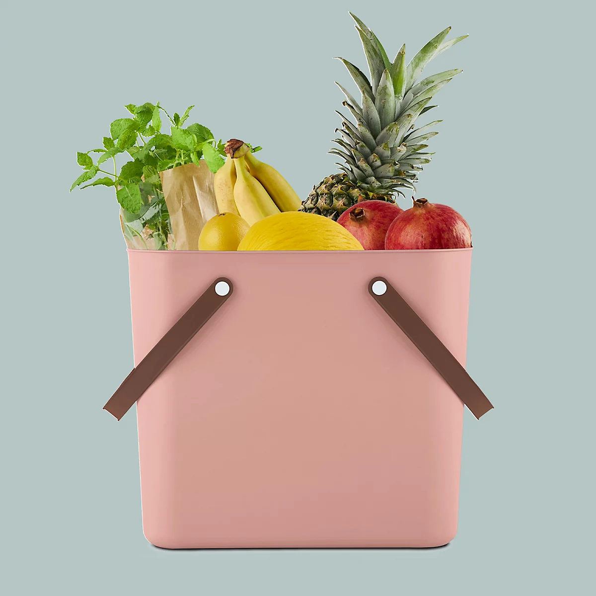 Multibag ALBULA "Classic", 25 Liter, bis 40 kg, Bügelgriffe, Recyclingkunststoff, L 400 x B 235 x H 340 mm, rosa