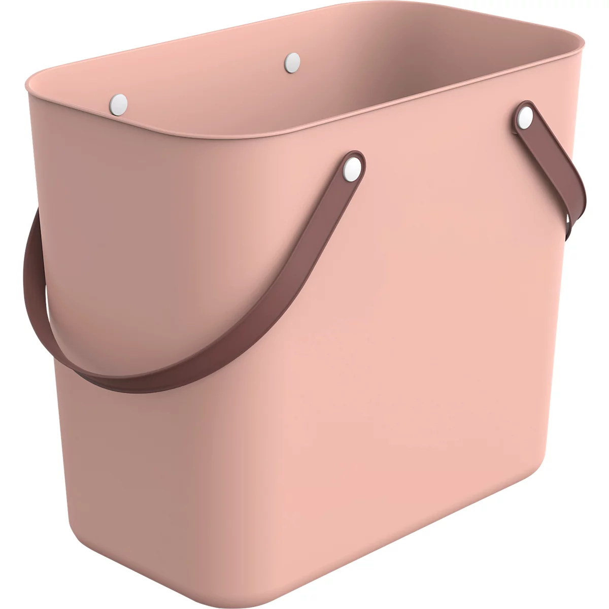 Multibag ALBULA "Classic", 25 Liter, bis 40 kg, Bügelgriffe, Recyclingkunststoff, L 400 x B 235 x H 340 mm, rosa