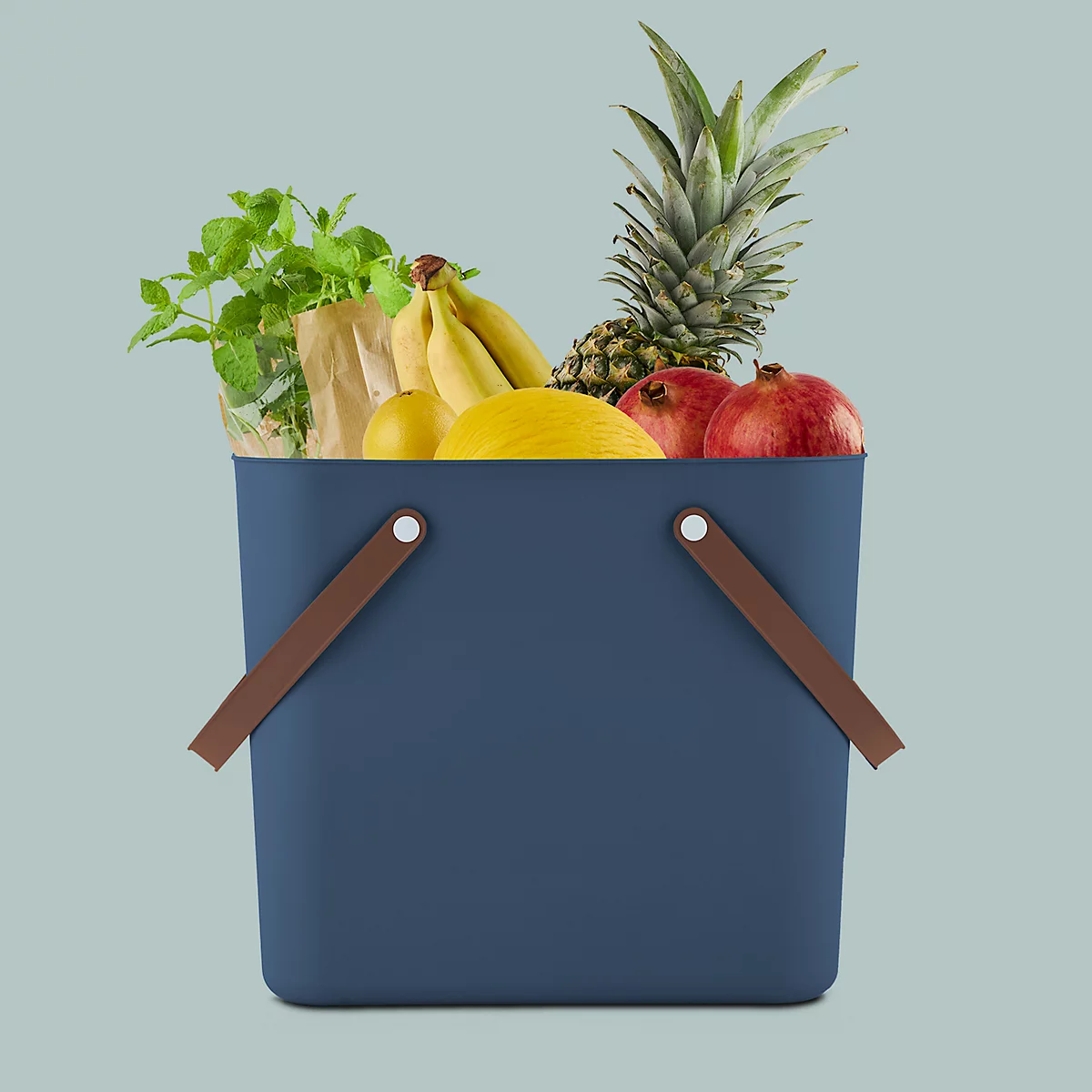 Multibag ALBULA "Classic", 40 Liter, bis 40 kg, Bügelgriffe, Recyclingkunststoff, L 398 x B 355 x H 340 mm, blau