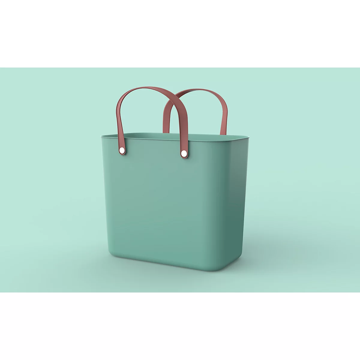 Multibag ALBULA "Style", 25 Liter, bis 40 kg, ergonomische Griffe, Recyclingkunststoff, L 400 x B 235 x H 340 mm, grün