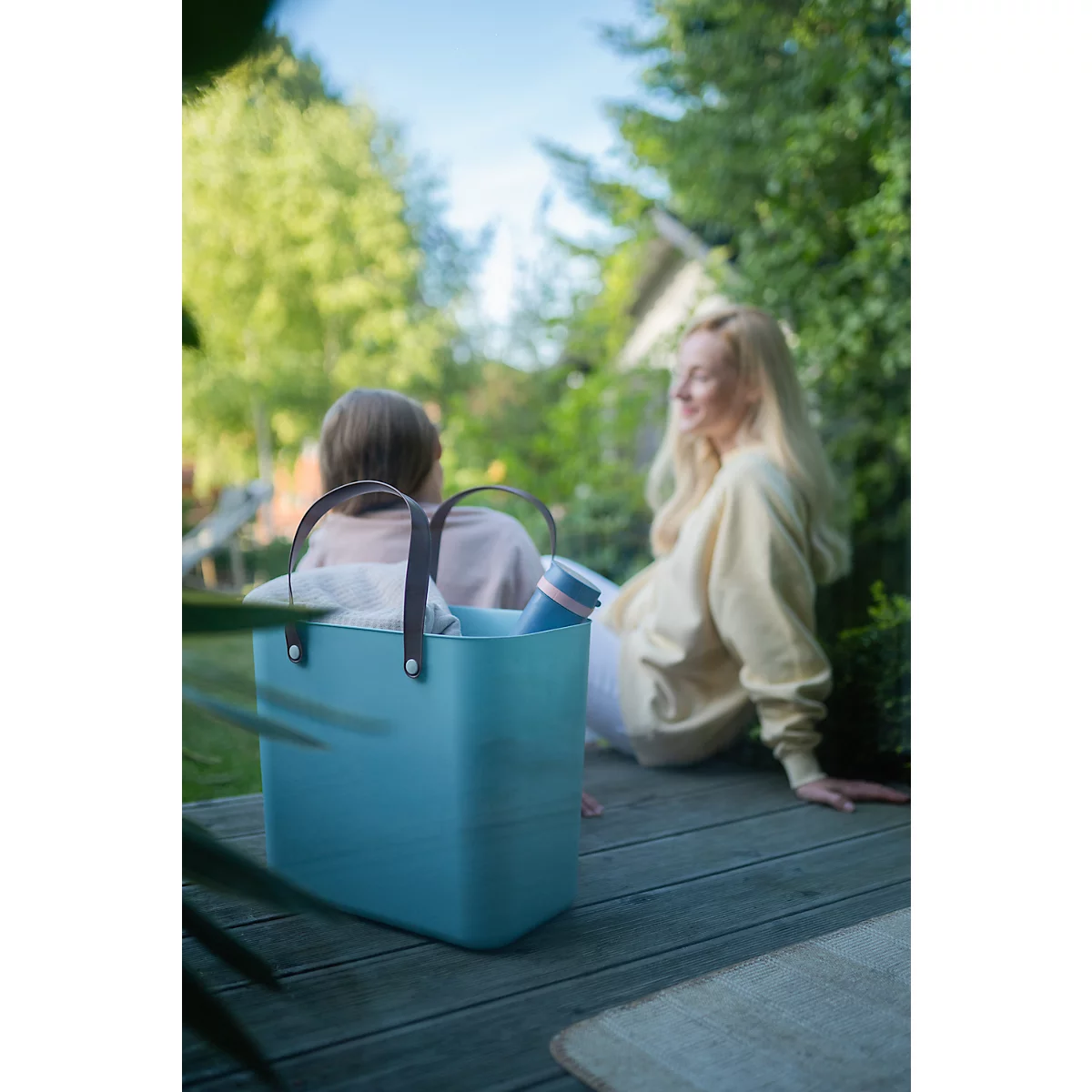 Multibag ALBULA "Style", 25 Liter, bis 40 kg, ergonomische Griffe, Recyclingkunststoff, L 400 x B 235 x H 340 mm, grün