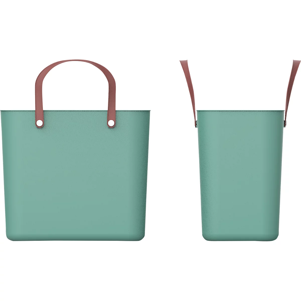 Multibag ALBULA "Style", 25 Liter, bis 40 kg, ergonomische Griffe, Recyclingkunststoff, L 400 x B 235 x H 340 mm, grün