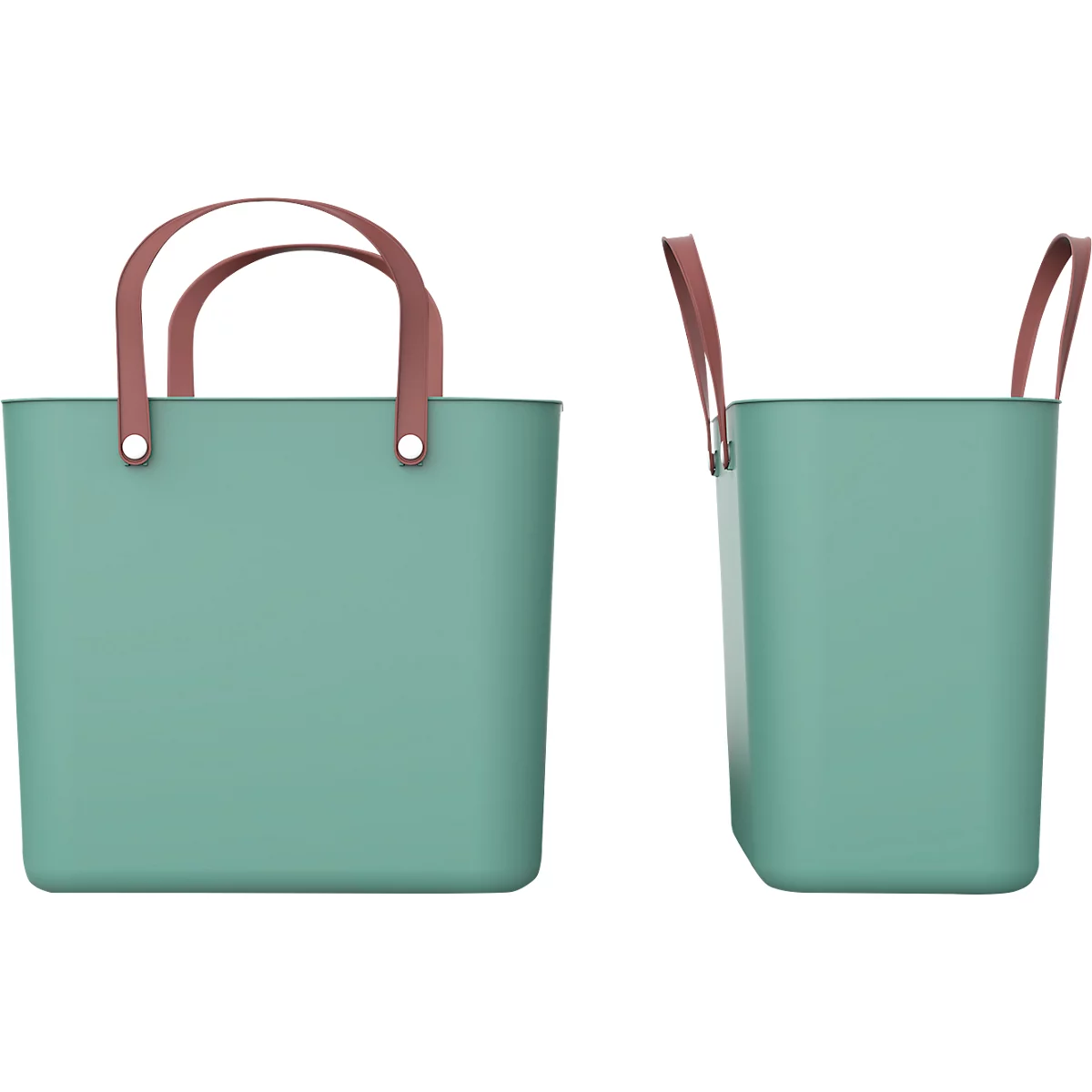 Multibag ALBULA "Style", 25 Liter, bis 40 kg, ergonomische Griffe, Recyclingkunststoff, L 400 x B 235 x H 340 mm, grün