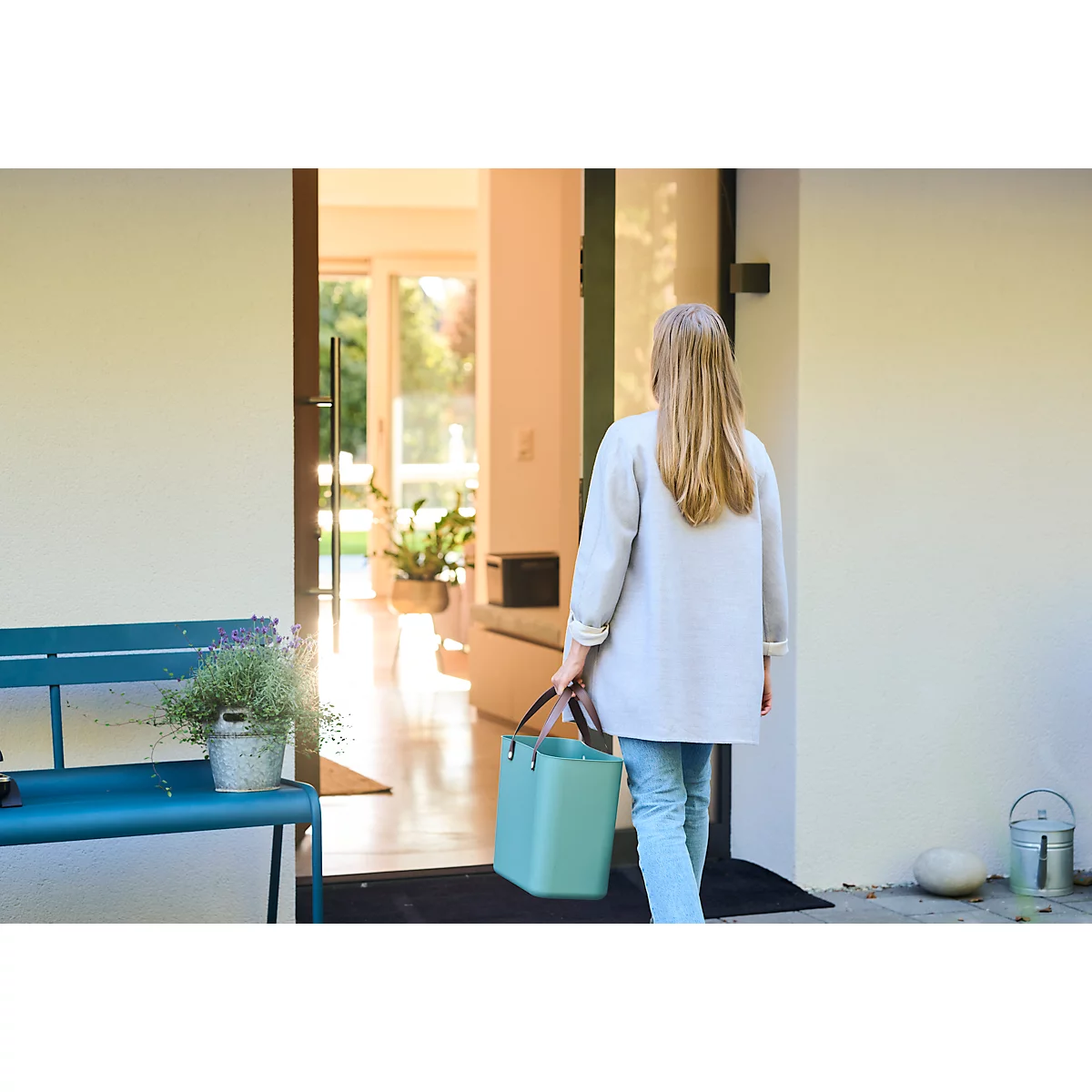 Multibag ALBULA "Style", 25 Liter, bis 40 kg, ergonomische Griffe, Recyclingkunststoff, L 400 x B 235 x H 340 mm, grün