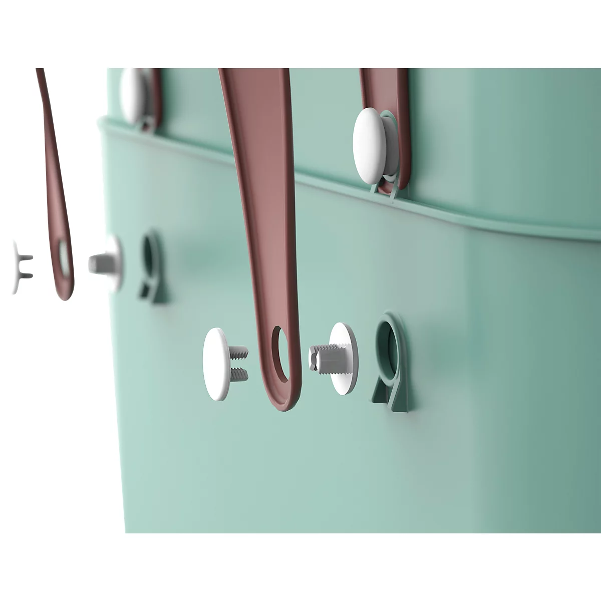Multibag ALBULA "Style", 25 Liter, bis 40 kg, ergonomische Griffe, Recyclingkunststoff, L 400 x B 235 x H 340 mm, grün