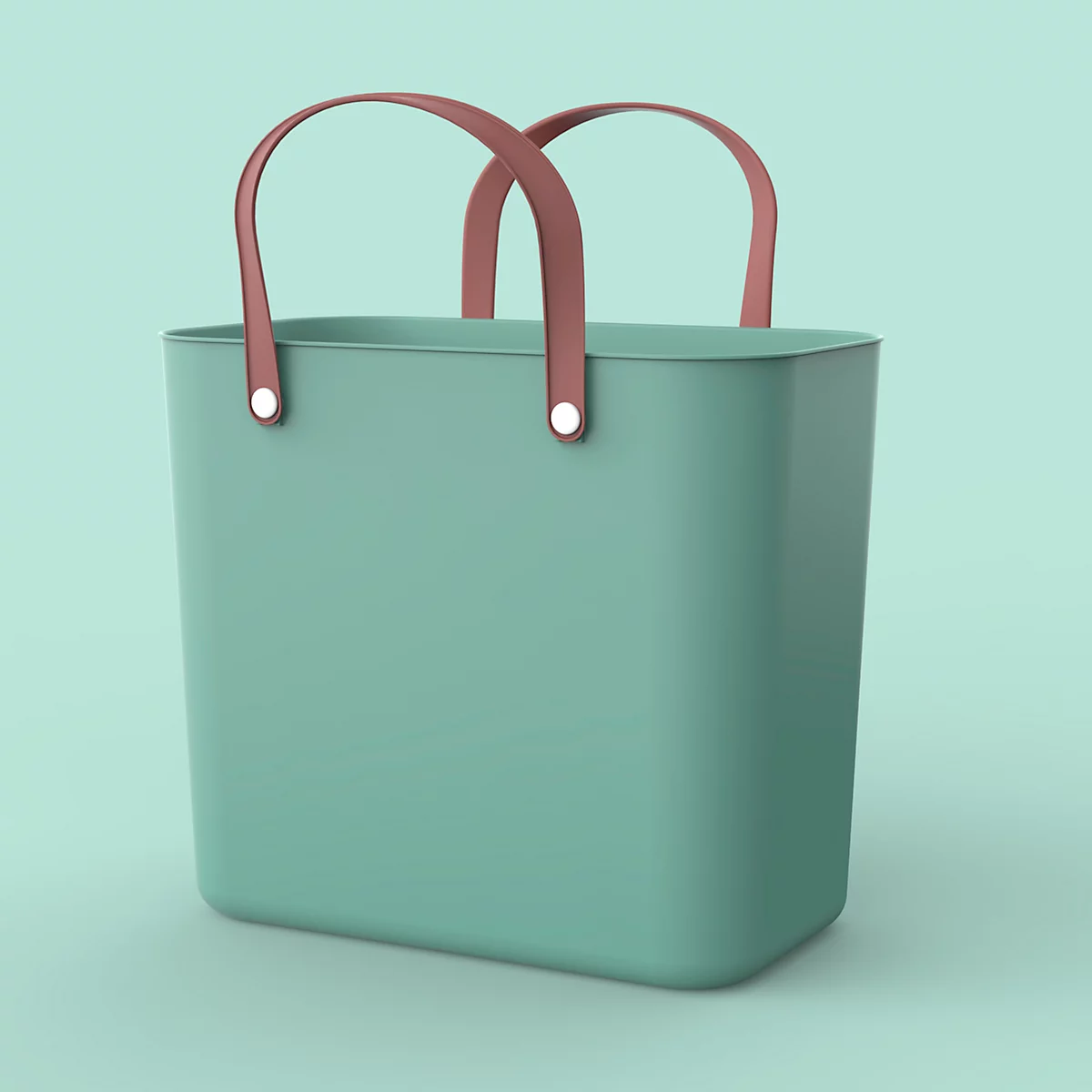 Multibag ALBULA "Style", 25 Liter, bis 40 kg, ergonomische Griffe, Recyclingkunststoff, L 400 x B 235 x H 340 mm, grün