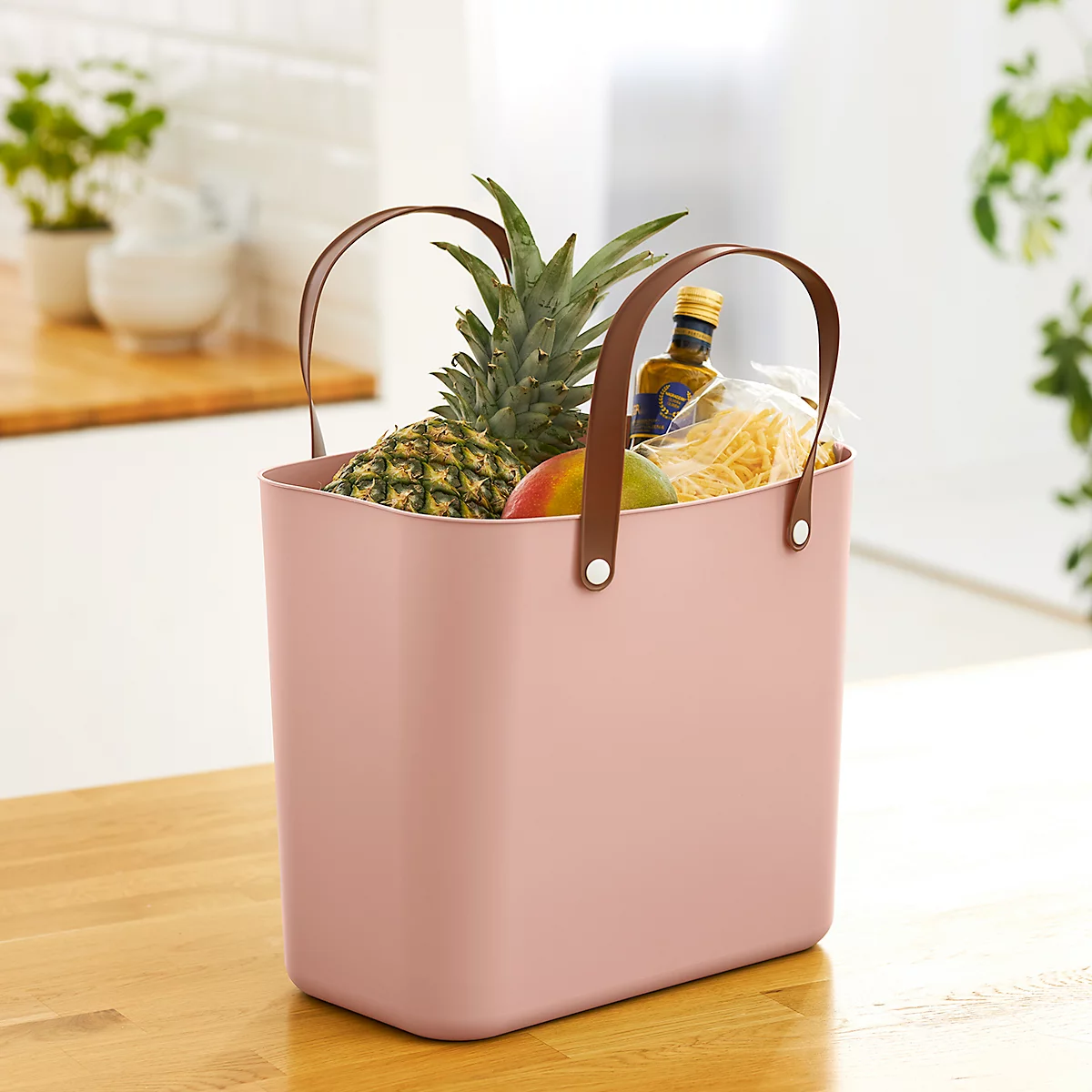 Multibag ALBULA 'Style', 25 Liter, bis 40 kg, ergonomische Griffe, Recyclingkunststoff, L 400 x B 235 x H 340 mm, rosa