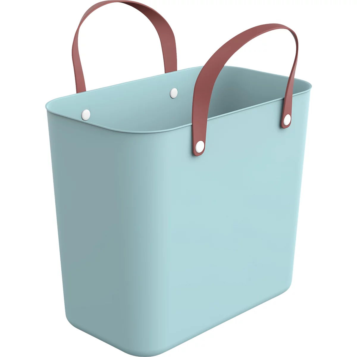 Multibag ALBULA "Style", 25 Liter, bis 40 kg, ergonomische Griffe, Recyclingkunststoff, L 400 x B 235 x H 340 mm, türkis