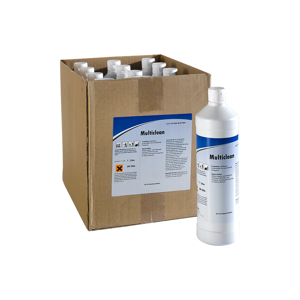 Multiclean - alkalischer Kraftreiniger, 12 Flaschen