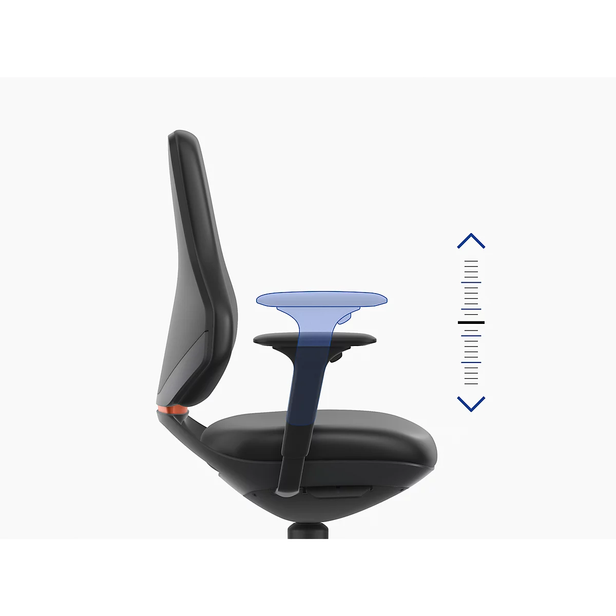 Multifunctionele armleuningen 4D voor Texon stoelen, verstelbaar in hoogte, diepte, breedte, draaibaar, 1 paar