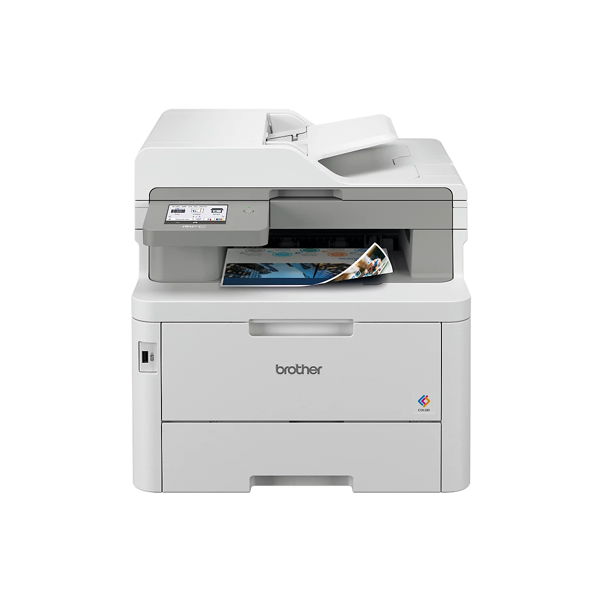 Multifunctionele kleurenlaserprinter Brother MFC-L8340CDW, 4 in 1, USB/WLAN, automatisch dubbelzijdig/mobiel afdrukken, tot A4, incl. toner