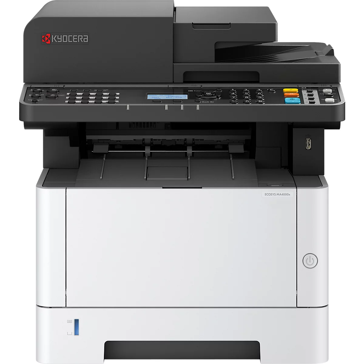 Multifunctionele laserprinter Kyocera ECOSYS MA4000x, zwart-wit, 3-in-1, USB/LAN/SD-kaart, automatisch dubbelzijdig/mobiel afdrukken, tot A4, incl. toner