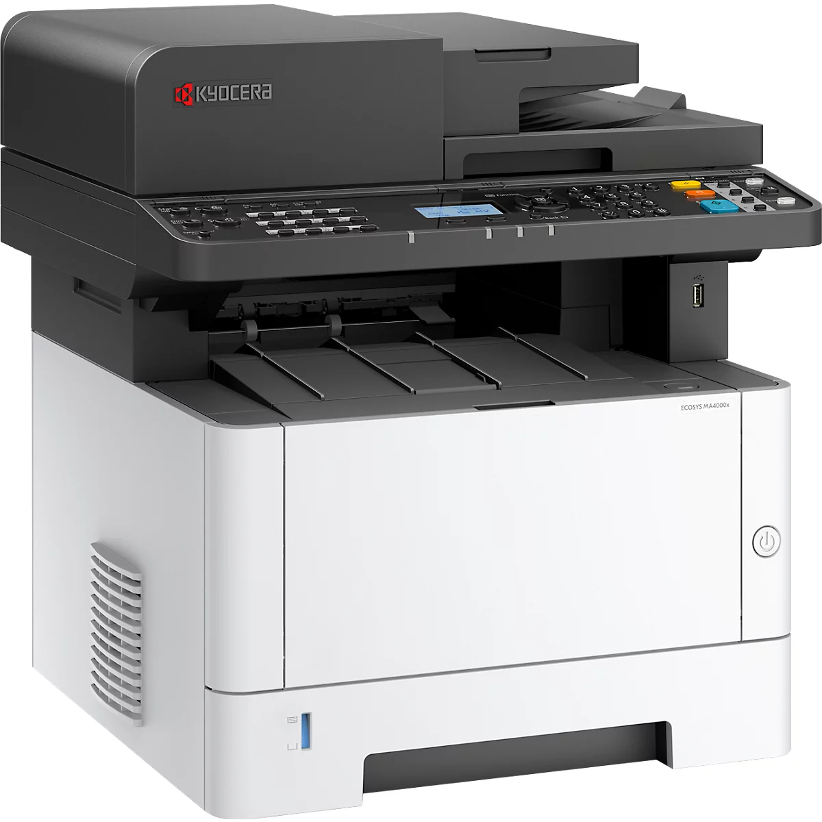 Multifunctionele laserprinter Kyocera ECOSYS MA4000x, zwart-wit, 3-in-1, USB/LAN/SD-kaart, automatisch dubbelzijdig/mobiel afdrukken, tot A4, incl. toner