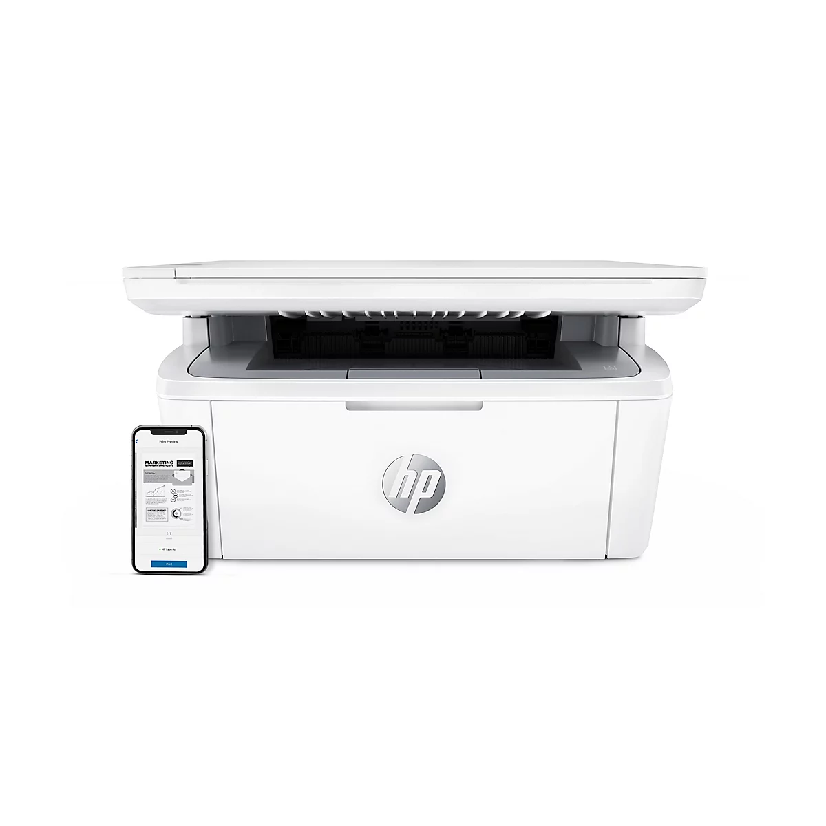 Multifunctionele printer HP LaserJet M140w, zwart-wit, 3-in-1, USB 2.0, mobiel printen, tot A4, incl. zwarte tonercartridge