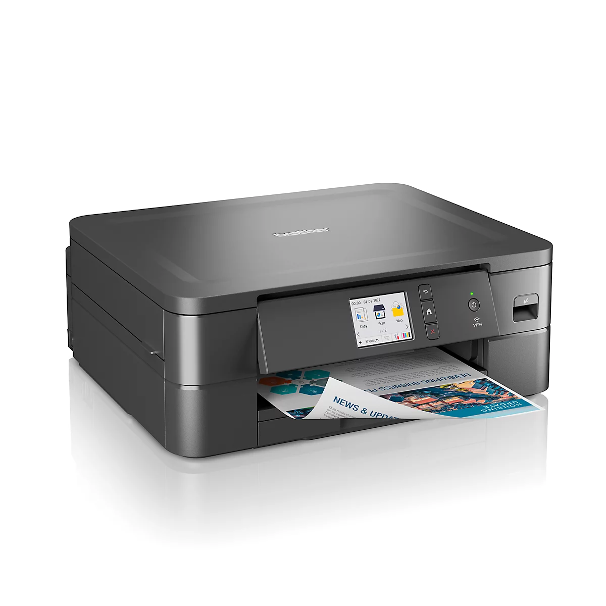 Multifunktionsdrucker Brother DCP-J1140DW, Schwarzweiß/Farbe, 3-in-1, USB/WLAN/WI-FI, Auto-Duplex/Mobildruck, bis A4, inkl. CMYK-Patronen