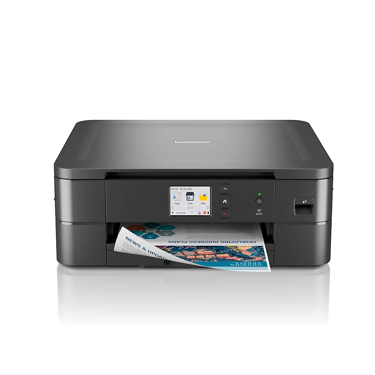 Multifunktionsdrucker Brother DCP-J1140DW, Schwarzweiß/Farbe, 3-in-1, USB/WLAN/WI-FI, Auto-Duplex/Mobildruck, bis A4, inkl. CMYK-Patronen