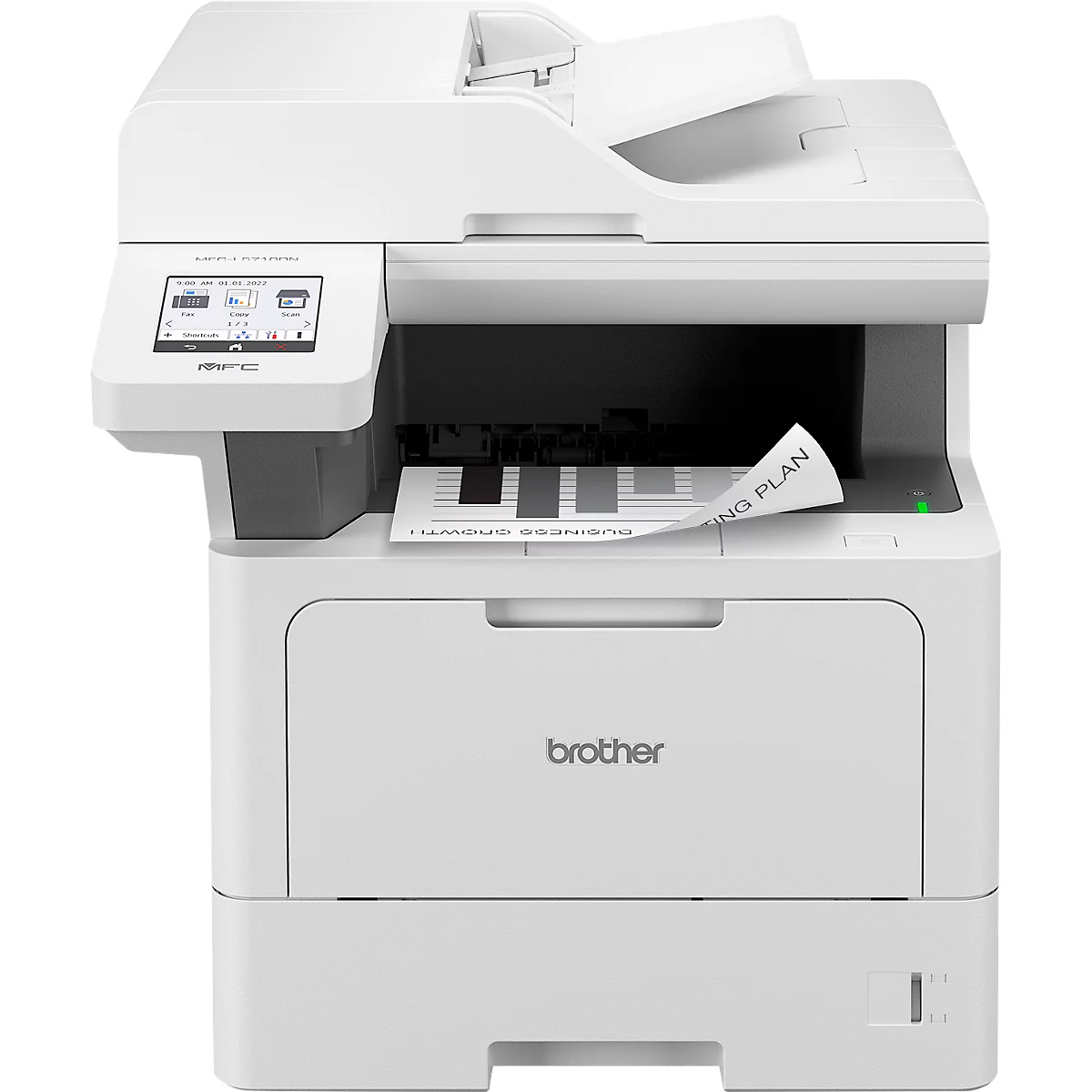 Multifunktionsdrucker Brother MFC-L5710DN, Drucken/Kopieren/Scannen/Faxen, S/W, Touchscreen, Duplex-Druck, USB/LAN, bis DIN A4, inkl. Toner