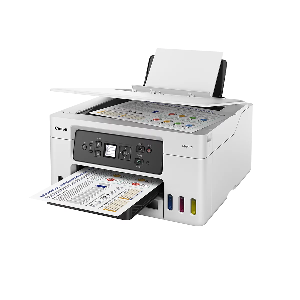 Multifunktionsdrucker Canon MAXIFY GX3050, 3-in-1, USB/WLAN, Auto Duplex/Mobildruck/Cloud, bis A4, inkl. 4 Tintenflaschen