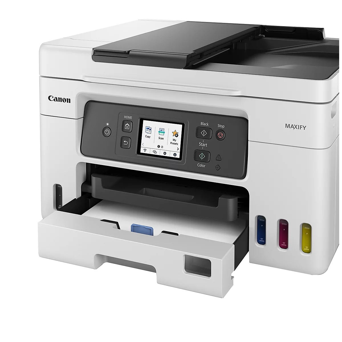 Multifunktionsdrucker Canon MAXIFY GX4050, 4-in-1, USB/LAN/WLAN, Auto Duplex/Mobildruck/Cloud, bis A4, inkl. 4 Tintenflaschen