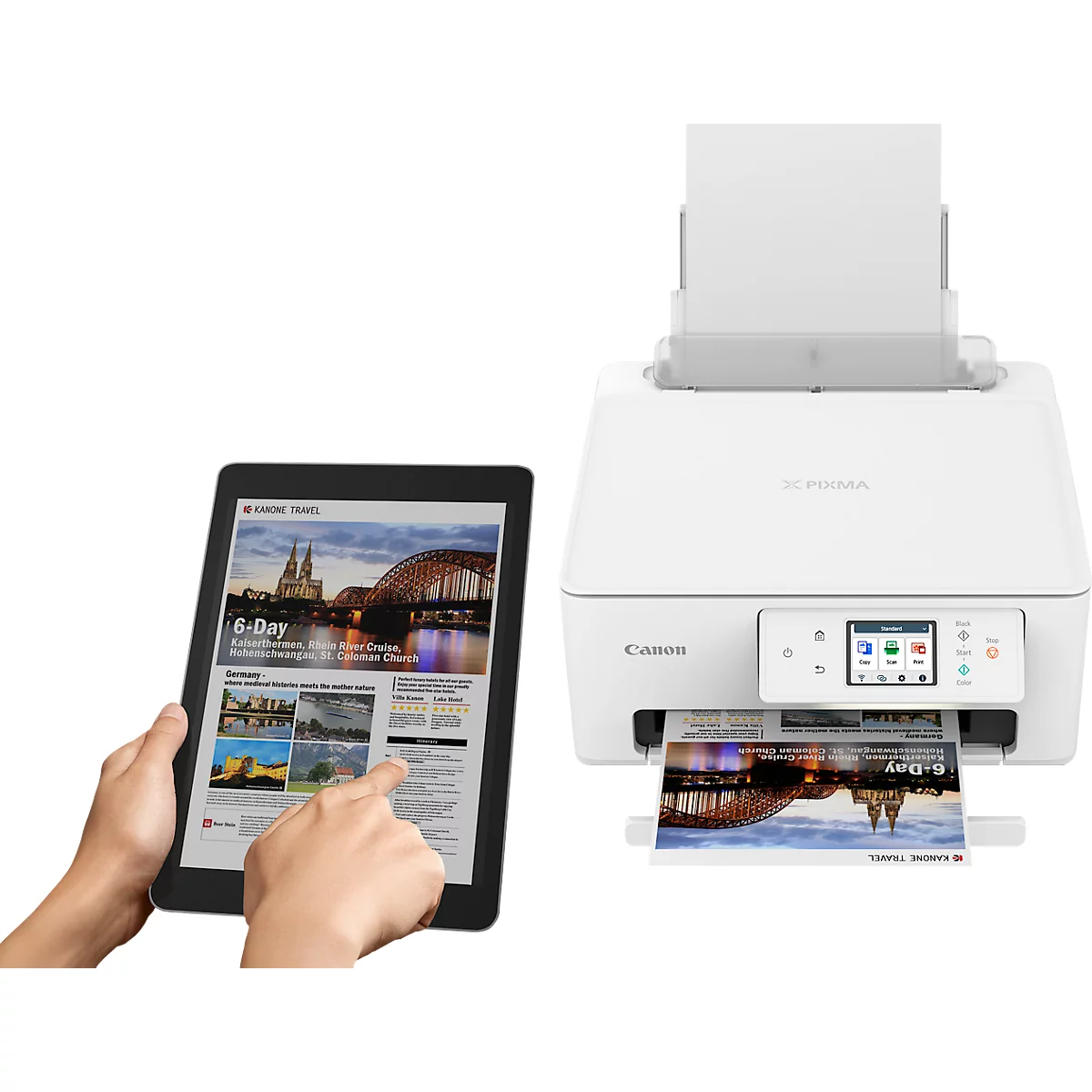 Multifunktionsdrucker Canon PIXMA TS7650i, 3 in 1, USB/WLAN/Cloud, Auto-Duplex/Mobildruck, bis A4, inkl. 2 Tinten-Druckköpfen